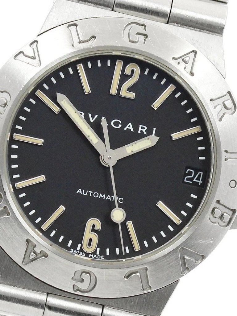 Bvlgari Diagono Lcv29s Date Black Dial Automatic Ladies Watch